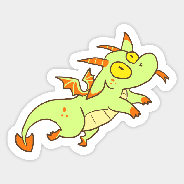 Cute Baby Green Dragon Sticker by sky665